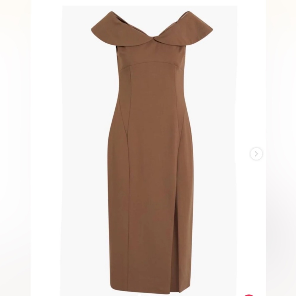Elegant Brown Midi Dress